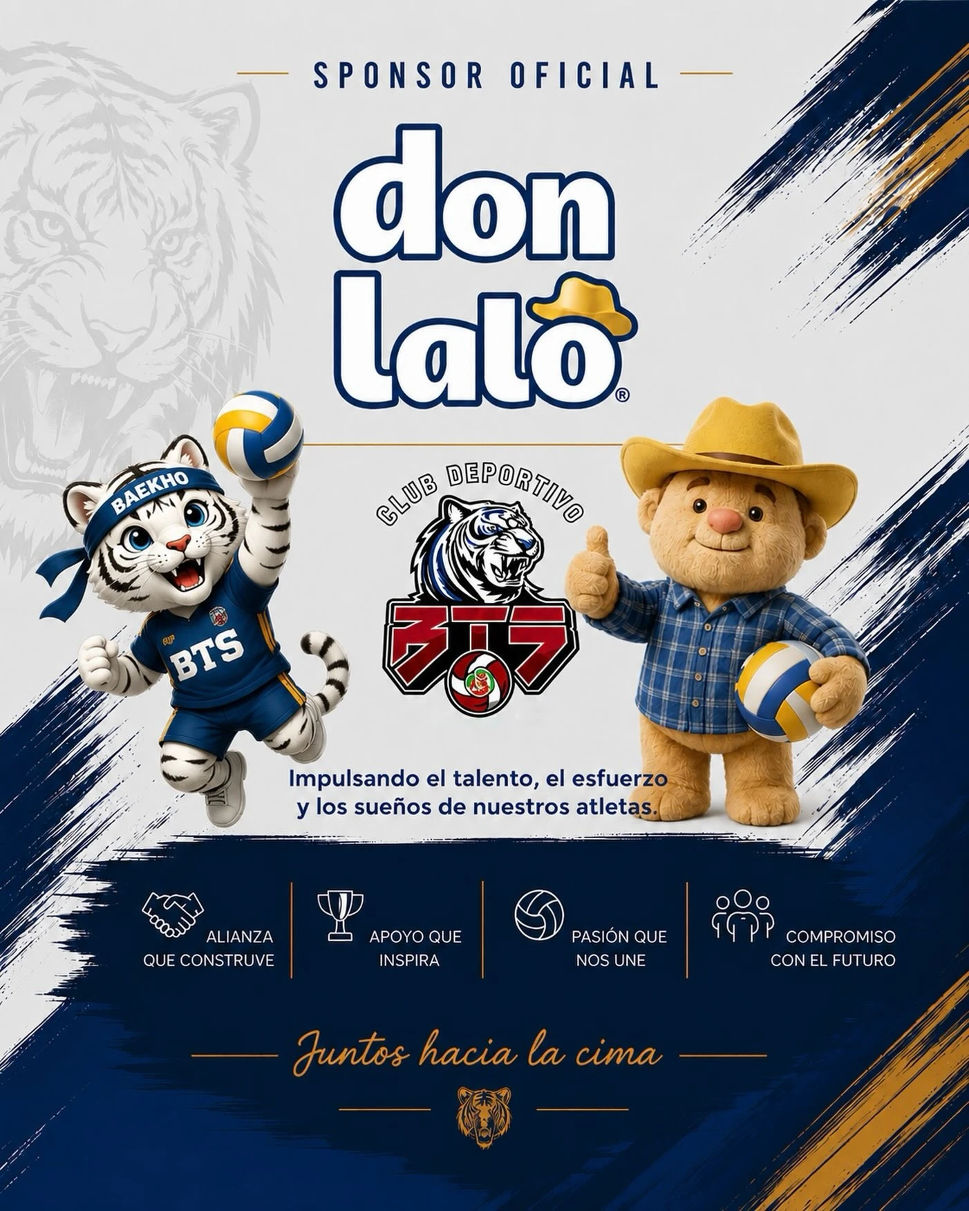 Publicación de bienvenida a Don Lalo como aliado del club